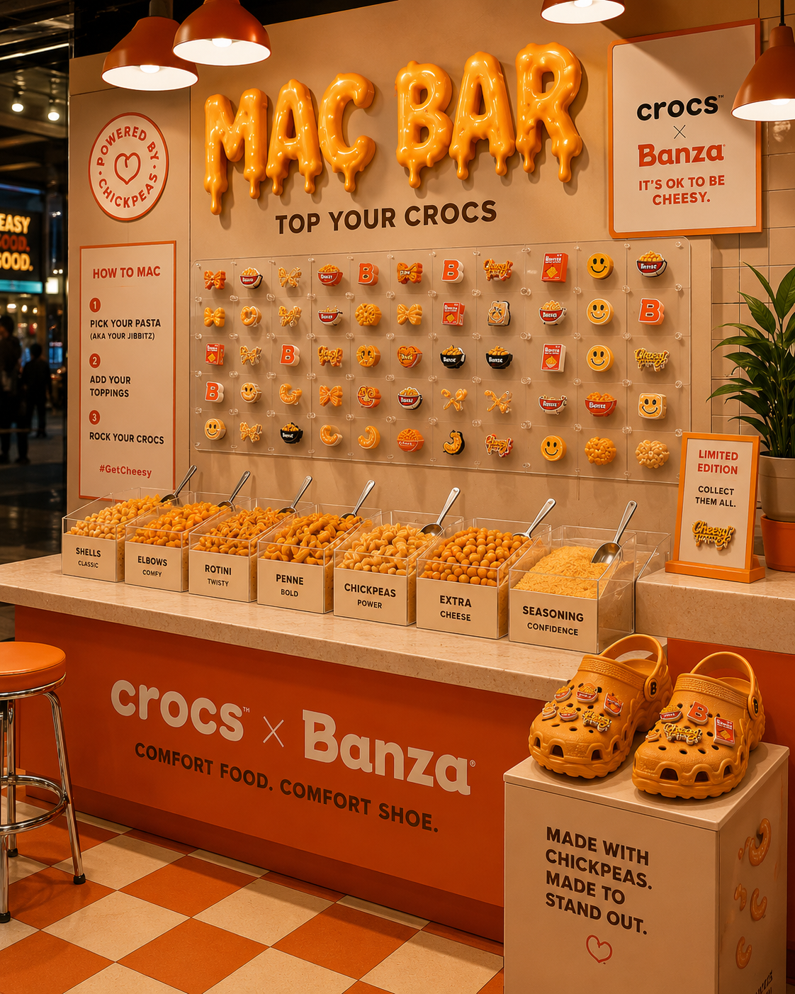 Crocs x Banza Mac Bar pop-up installation