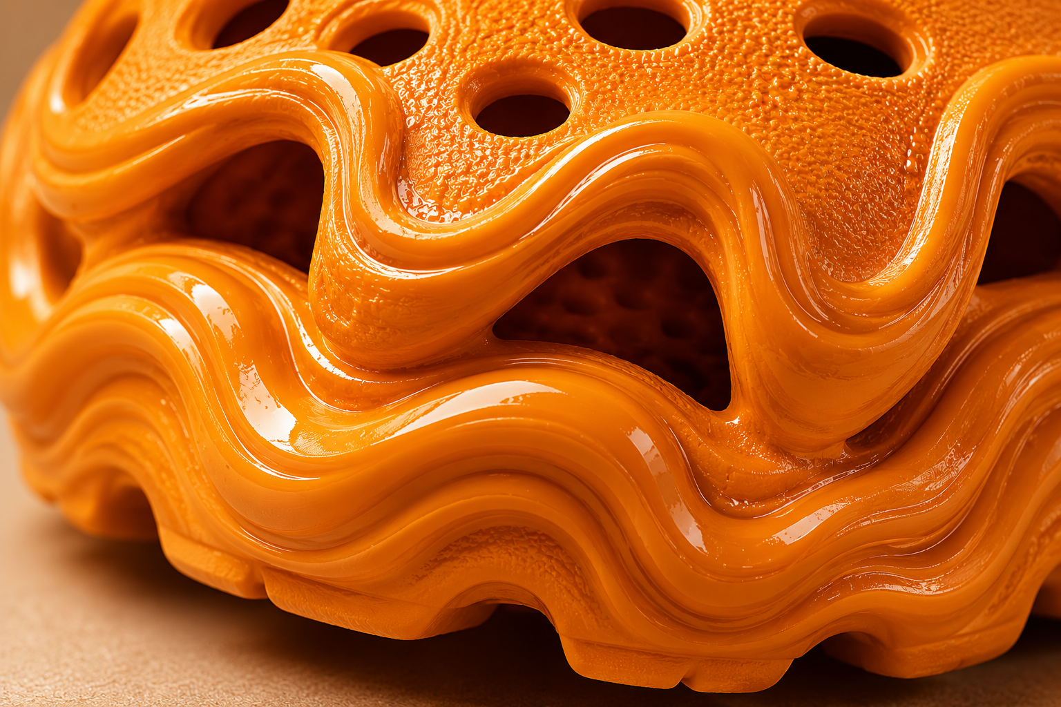 Close-up of the cheese-inspired wavy Croc sole